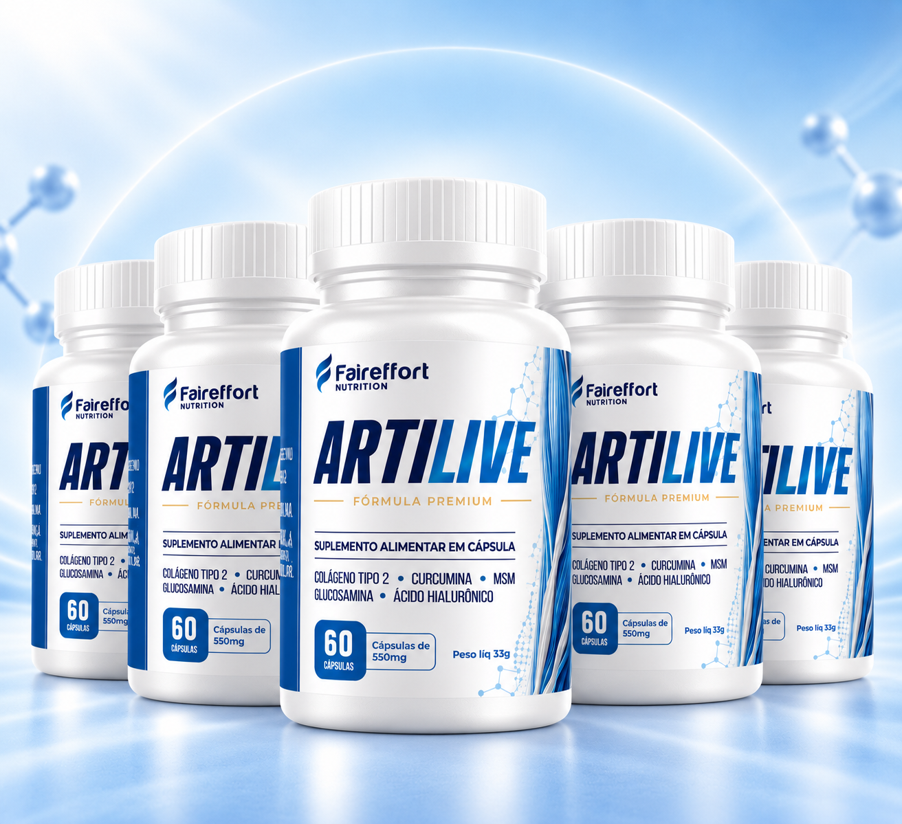 Kit ARTILIVE com 5 potes